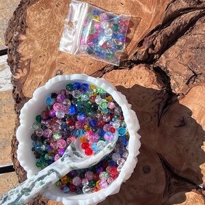 Beads107: Designer Bead Lot – Vtg Swarovski Crystal & Czech Glass Mix (2x3 Bag)